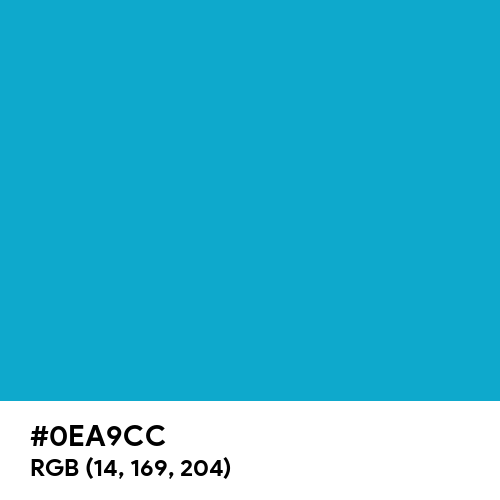 Pacific Blue (Hex code: 0EA9CC) Thumbnail