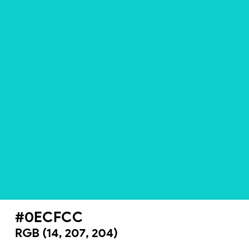 Robin Egg Blue (Hex code: 0ECFCC) Thumbnail