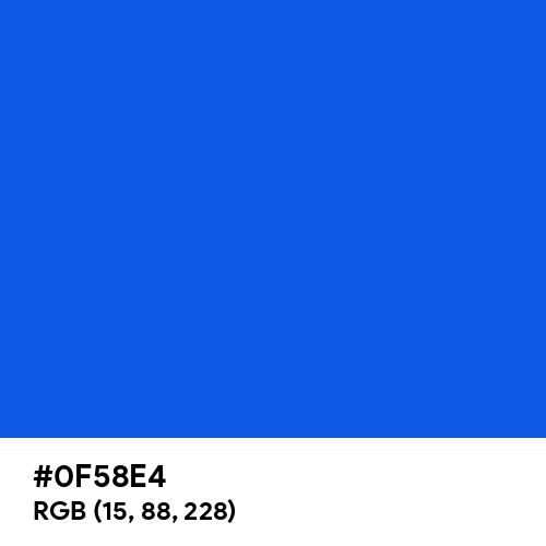 Blue (RYB) (Hex code: 0F58E4) Thumbnail