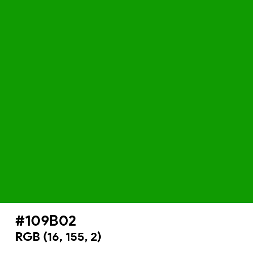 Islamic Green (Hex code: 109B02) Thumbnail
