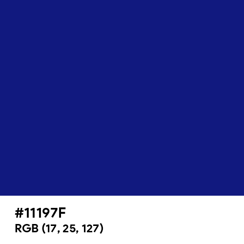 Dark Imperial Blue (Hex code: 11197F) Thumbnail
