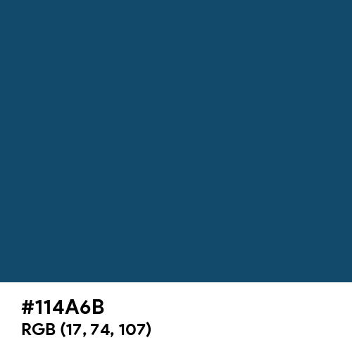 Tanzanite Blue (Hex code: 114A6B) Thumbnail