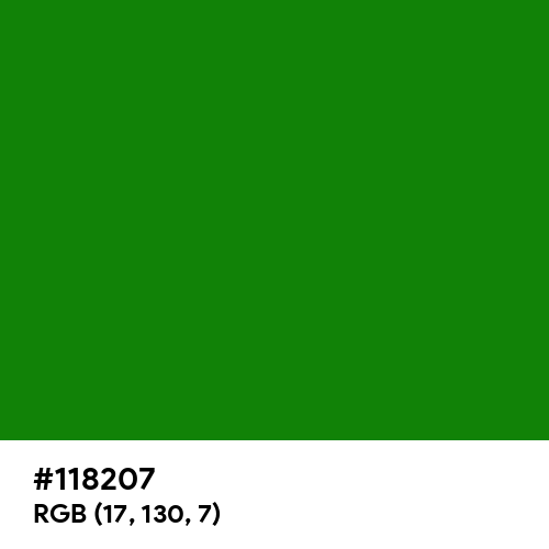 India Green (Hex code: 118207) Thumbnail