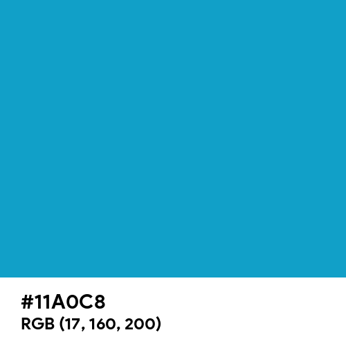 Pacific Blue (Hex code: 11A0C8) Thumbnail