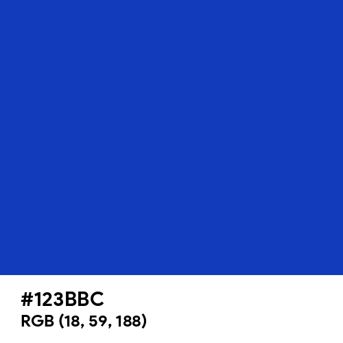 Persian Blue (Hex code: 123BBC) Thumbnail