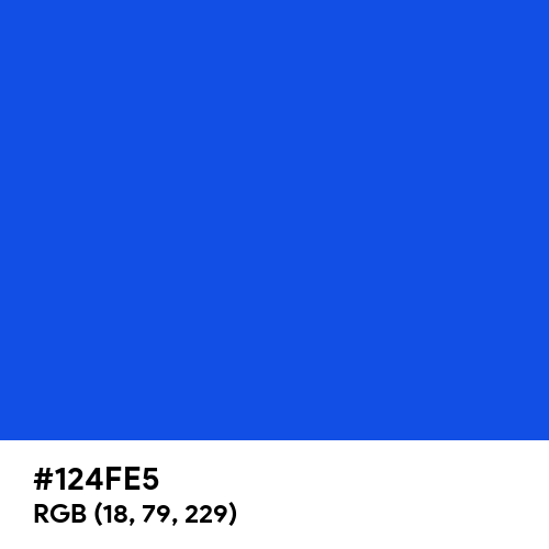 Palatinate Blue (Hex code: 124FE5) Thumbnail
