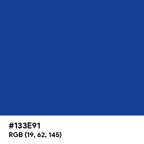 Ultramarine Sky Blue (Ferrario) (Hex code: 133E91) Thumbnail