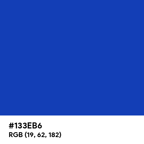 Persian Blue (Hex code: 133EB6) Thumbnail