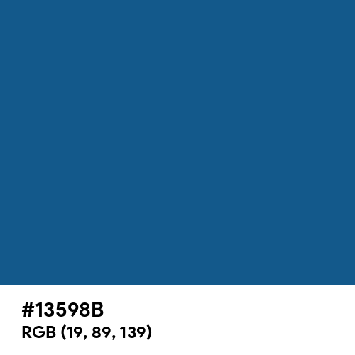 Blue Sapphire (Hex code: 13598B) Thumbnail