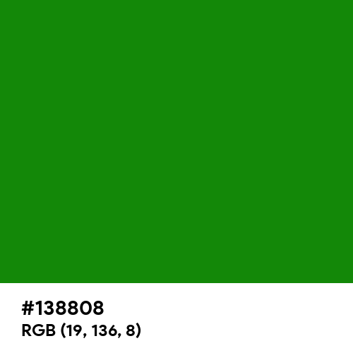 Indian Green (Hex code: 138808) Thumbnail