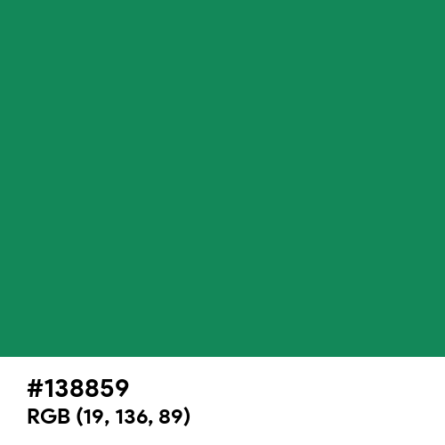Vital Green (Hex code: 138859) Thumbnail