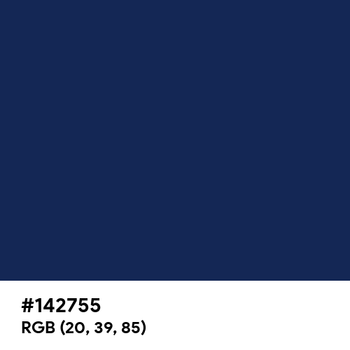 Solid Navy (Hex code: 142755) Thumbnail