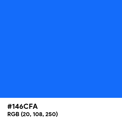 Blue (Crayola) (Hex code: 146CFA) Thumbnail