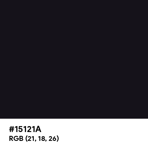 Chinese Black (Hex code: 15121A) Thumbnail