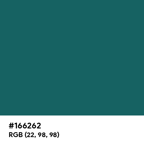 Deep Green-Cyan Turquoise (Hex code: 166262) Thumbnail