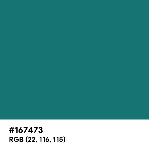 Deep Green-Cyan Turquoise (Hex code: 167473) Thumbnail
