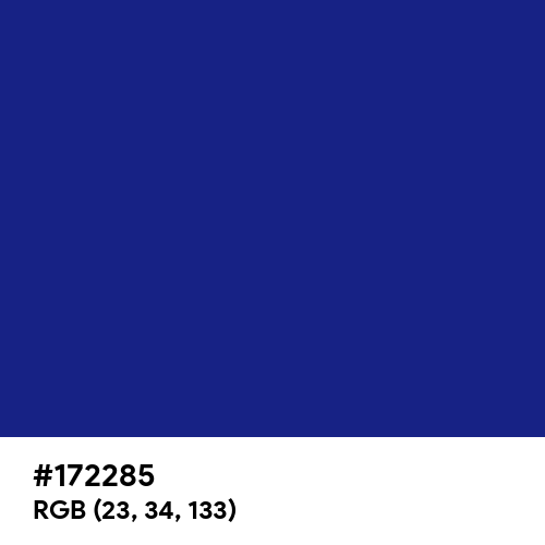 St. Patrick's Blue (Hex code: 172285) Thumbnail