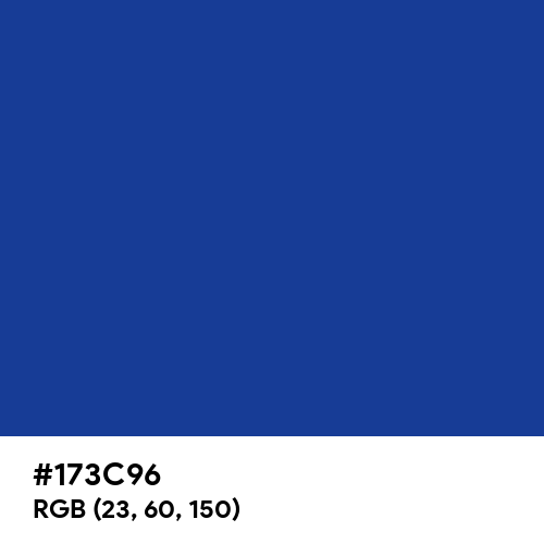 Egyptian Blue (Hex code: 173C96) Thumbnail