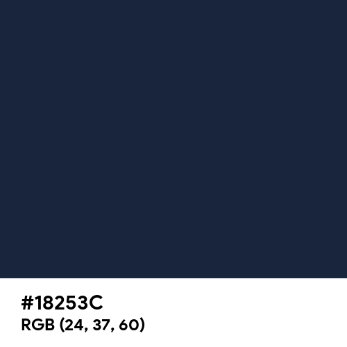 Yankees Blue (Hex code: 18253C) Thumbnail