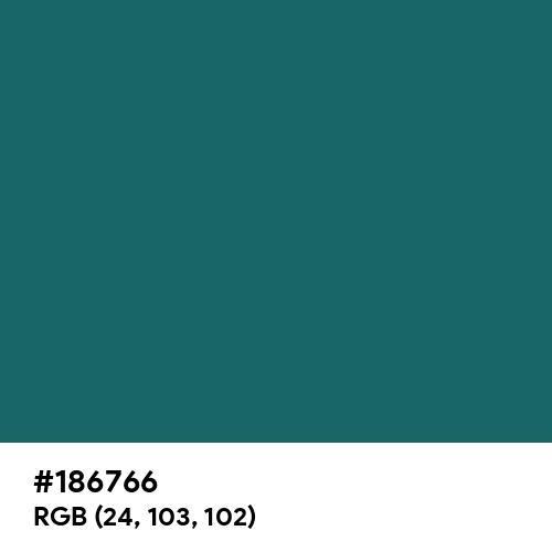 Deep Green-Cyan Turquoise (Hex code: 186766) Thumbnail