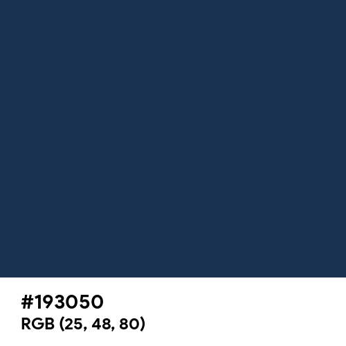 Prussian Blue (Hex code: 193050) Thumbnail