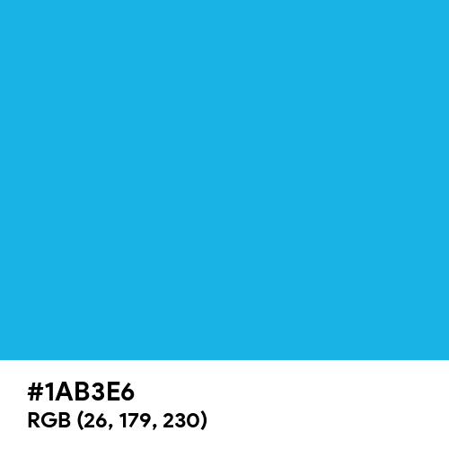 Battery Charged Blue (Hex code: 1AB3E6) Thumbnail