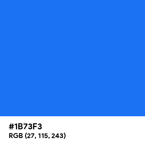 Blue (Crayola) (Hex code: 1B73F3) Thumbnail