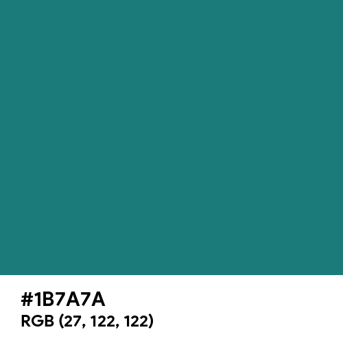 Celadon Green (Hex code: 1B7A7A) Thumbnail