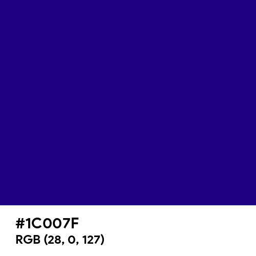 Navy Blue (Hex code: 1C007F) Thumbnail