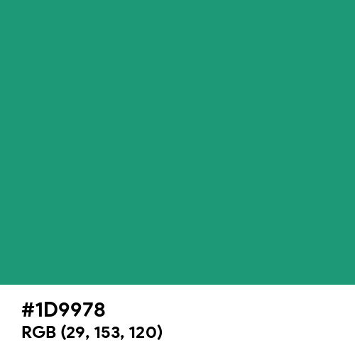 Green (Crayola) (Hex code: 1D9978) Thumbnail