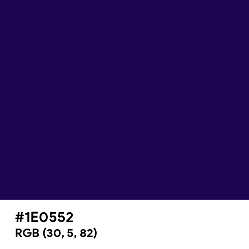 Russian Violet (Hex code: 1E0552) Thumbnail