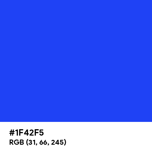 Palatinate Blue (Hex code: 1F42F5) Thumbnail