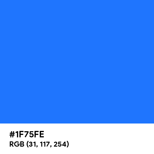 Blue (Crayola) (Hex code: 1F75FE) Thumbnail