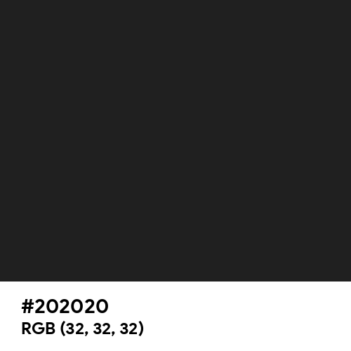 Piano Black (Hex code: 202020) Thumbnail