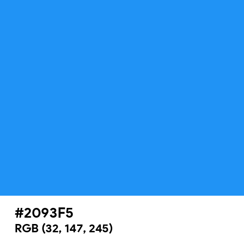 Dodger Blue (Hex code: 2093F5) Thumbnail