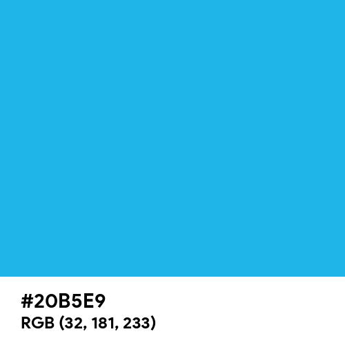 Battery Charged Blue (Hex code: 20B5E9) Thumbnail