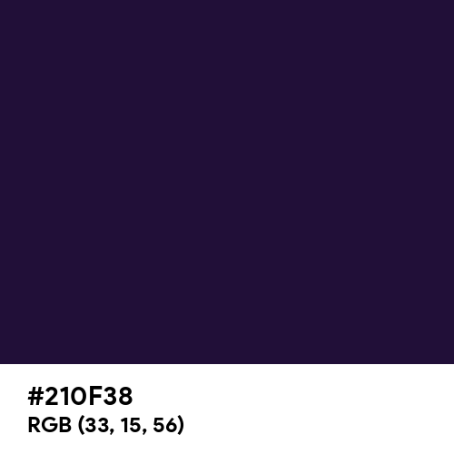 Dark Purple (Hex code: 210F38) Thumbnail