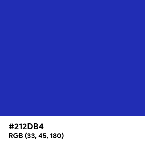 Persian Blue (Hex code: 212DB4) Thumbnail