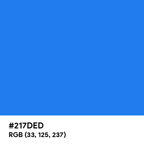 Blue (Crayola) (Hex code: 217DED) Thumbnail