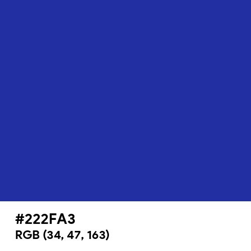 Egyptian Blue (Hex code: 222FA3) Thumbnail