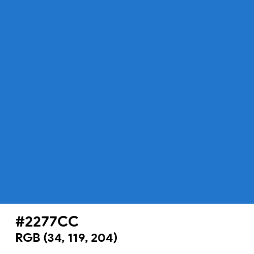Bright Navy Blue (Hex code: 2277CC) Thumbnail