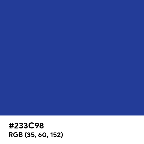 Dark Cornflower Blue (Hex code: 233C98) Thumbnail