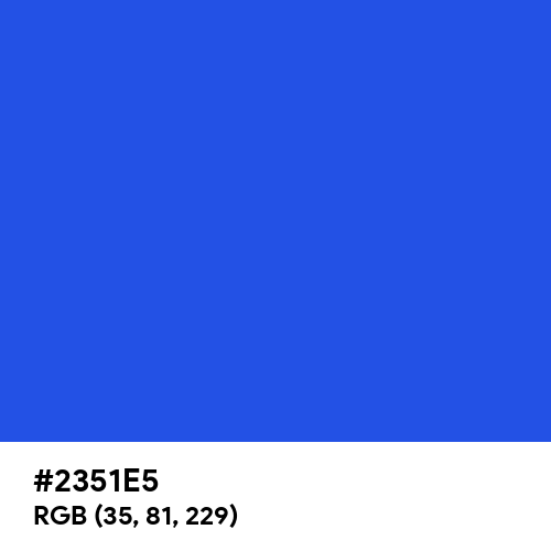 Palatinate Blue (Hex code: 2351E5) Thumbnail