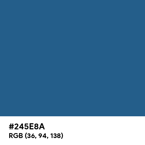 B'dazzled Blue (Hex code: 245E8A) Thumbnail