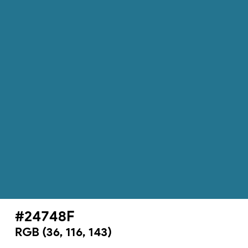 Teal Blue (Hex code: 24748F) Thumbnail