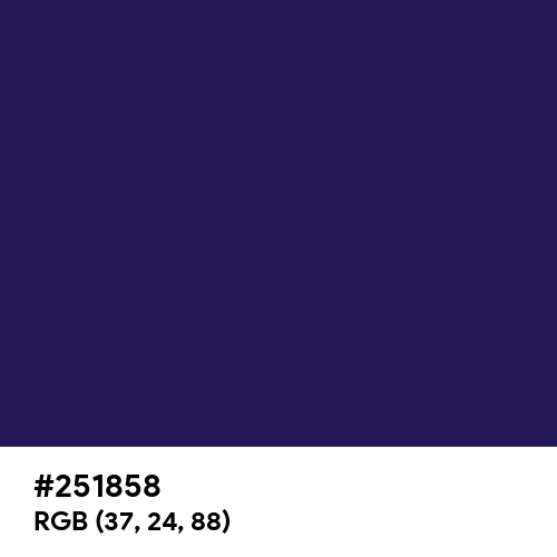Blue Purple (Hex code: 251858) Thumbnail