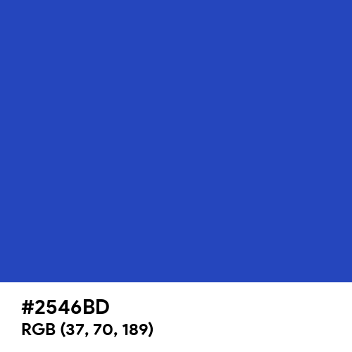Denim Blue (Hex code: 2546BD) Thumbnail