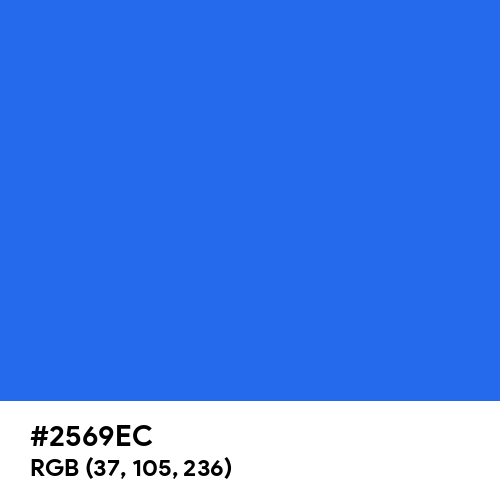 Blue (Crayola) (Hex code: 2569EC) Thumbnail