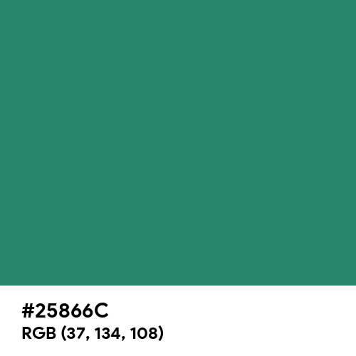 Celadon Green (Hex code: 25866C) Thumbnail