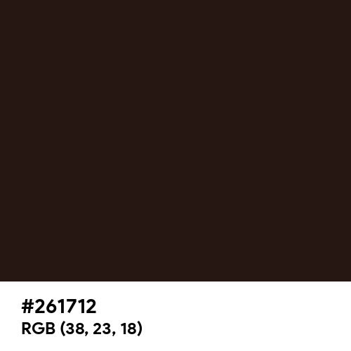 Black Chocolate (Hex code: 261712) Thumbnail